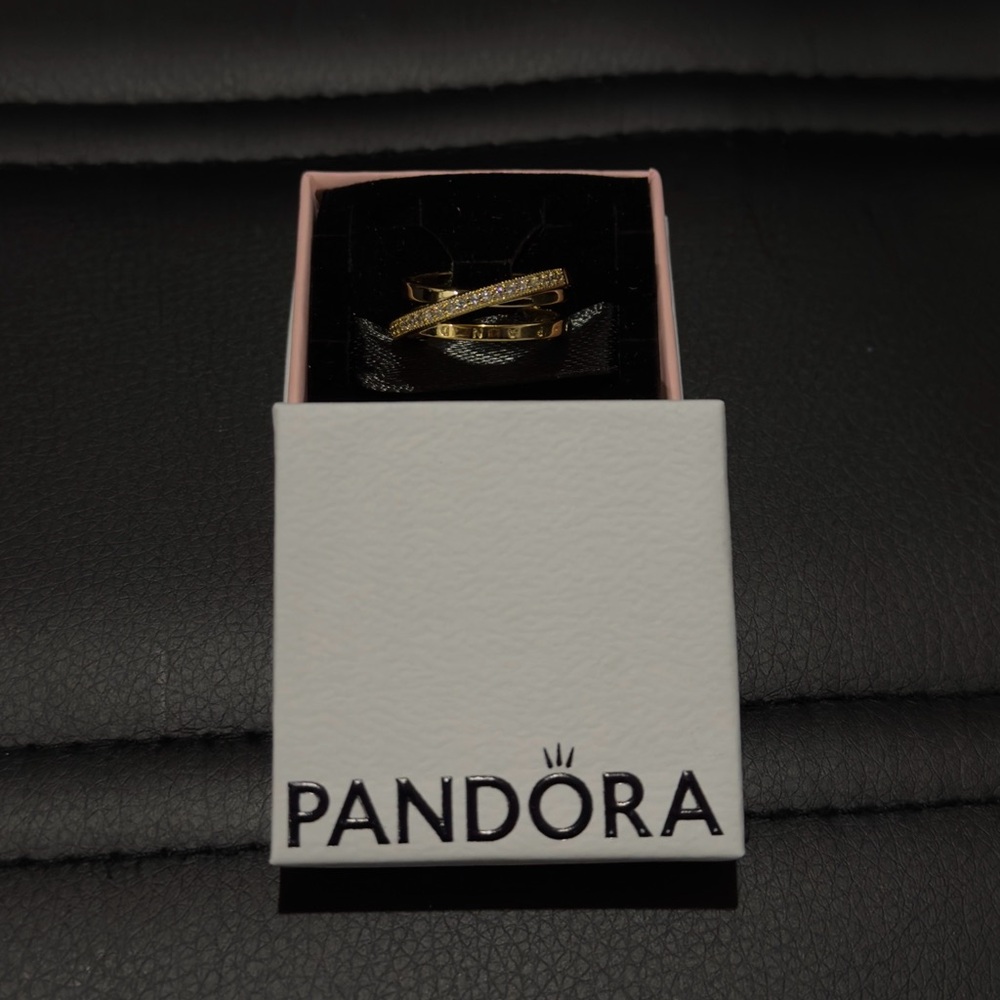 Pandora Diamond Gold Ring Stack Design - image 1